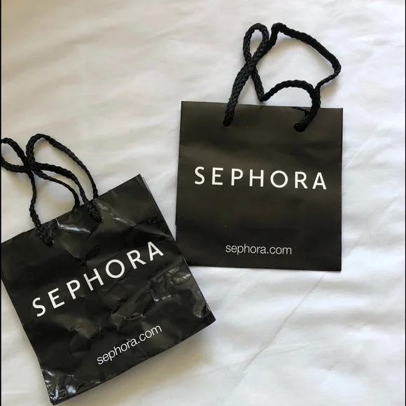 Sephora Bags New Sephora Two Mini Black White Paper Gift Bags